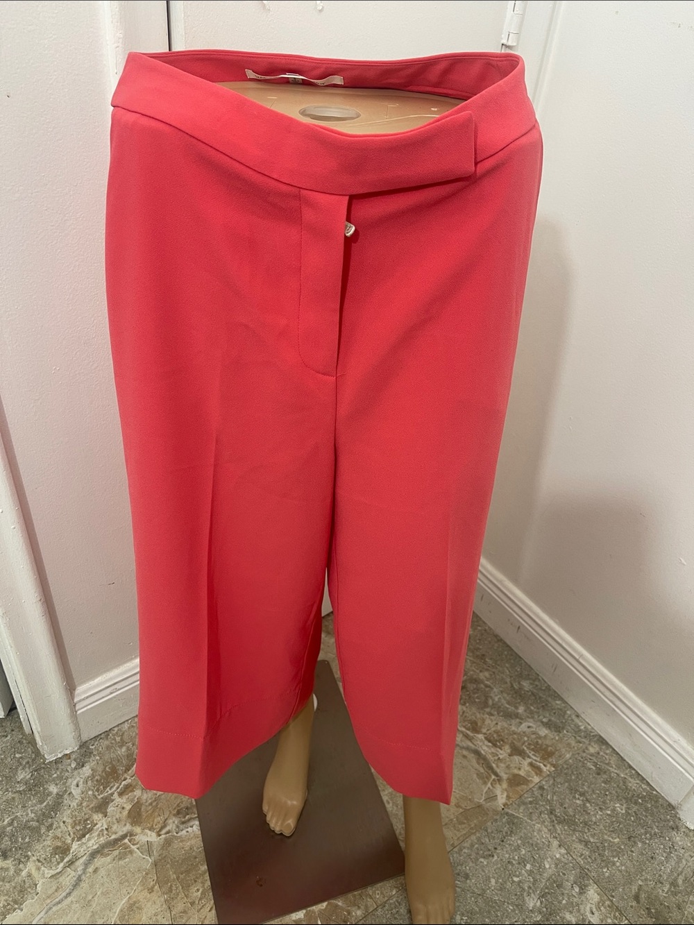 Women's Coral Palazzo Wide-Leg Cropped Pants